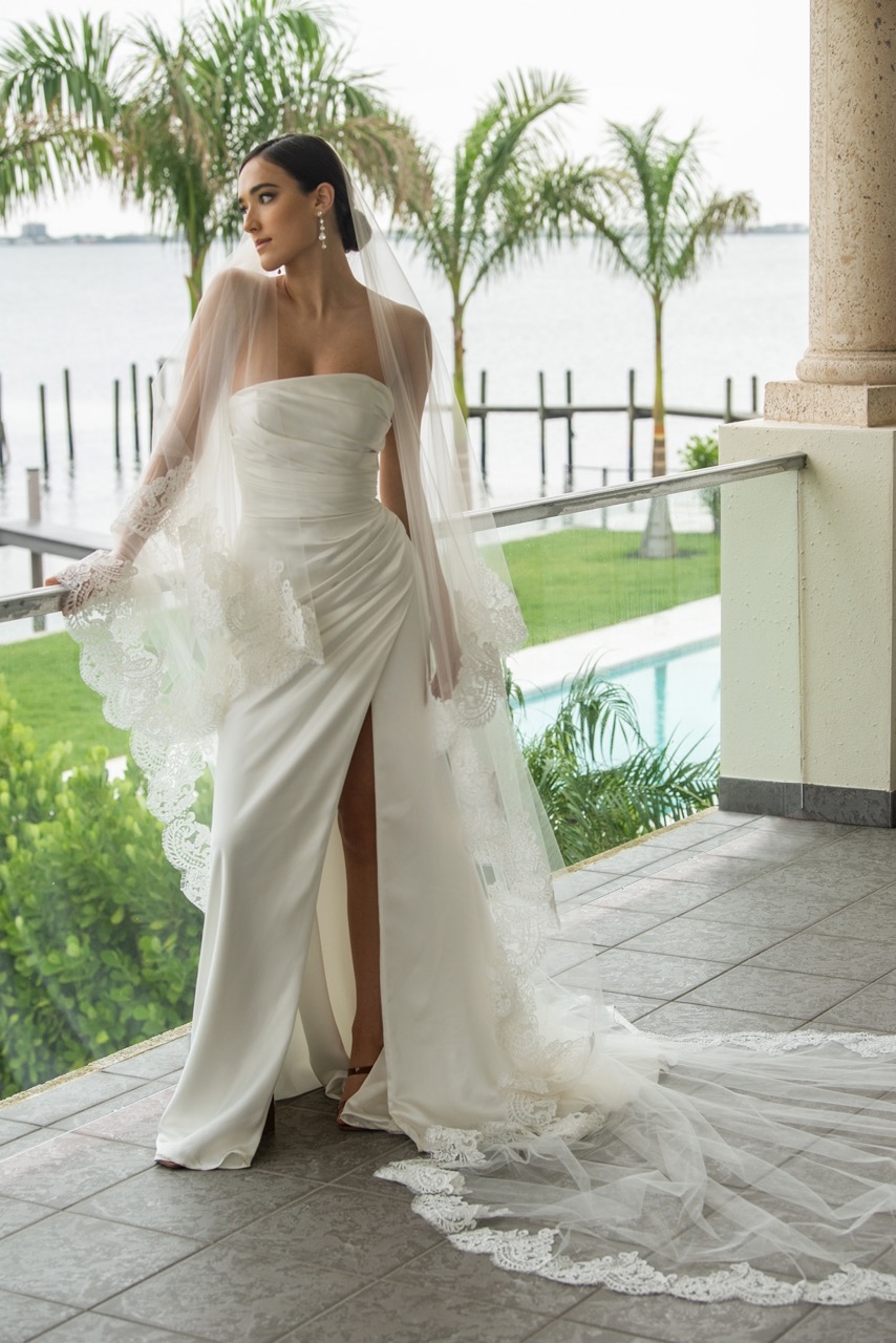 beaded custom wedding veils