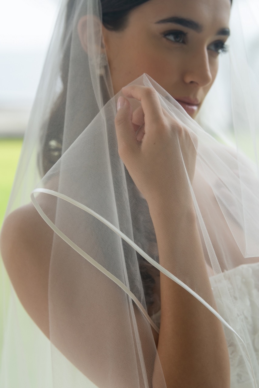 beaded custom wedding veils
