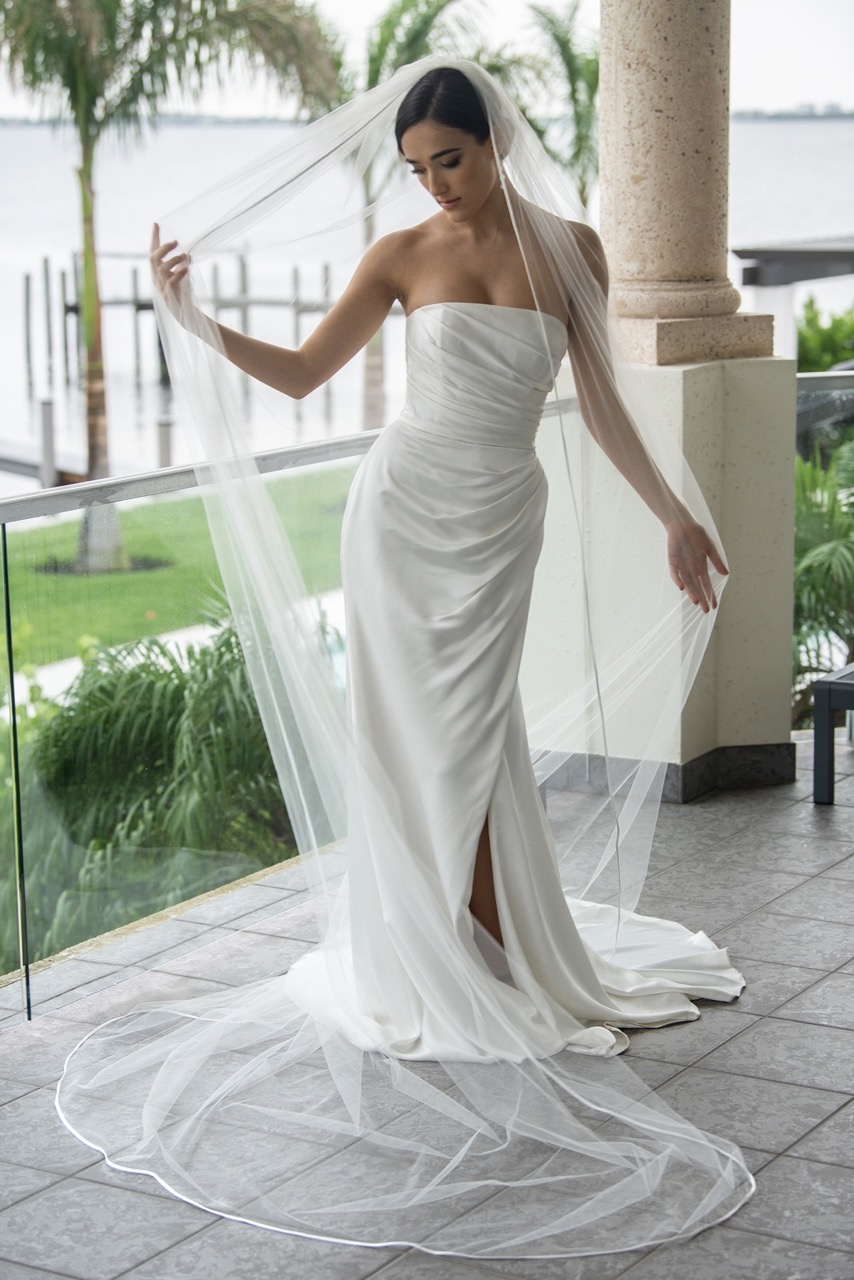 beaded custom wedding veils