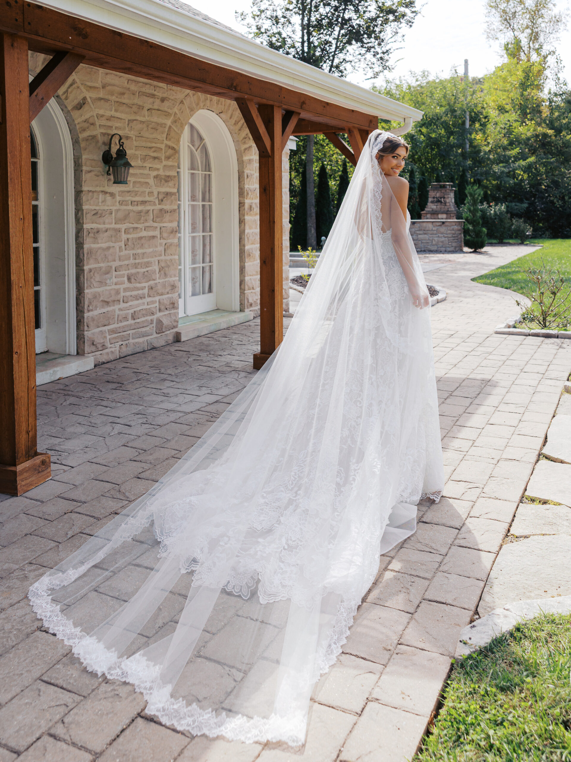 Romantic cathedral veil