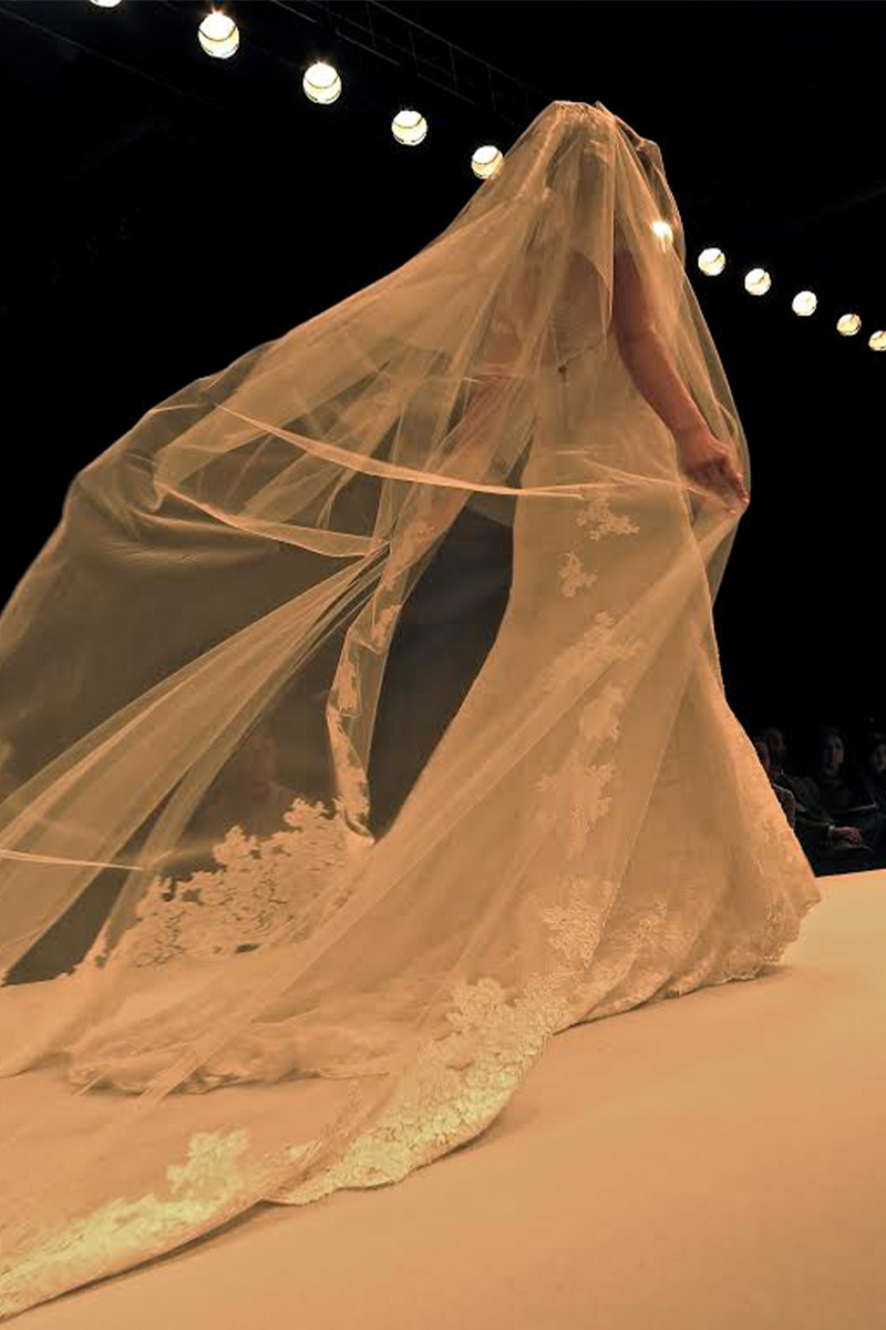Sheba Wedding Veil by Toni Federici - Back